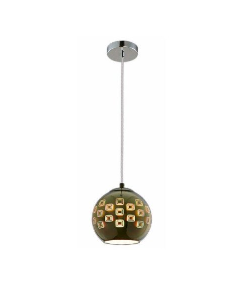 3D GLASS PENDANT - E27 MAX 40W CHROME SQUARES D200xH175mm 3D GLASS PENDANT - E27 MAX 40W CHROME SQUARES D200xH175mm