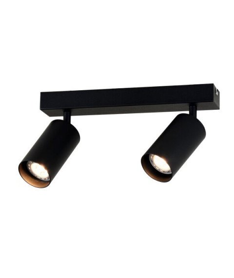 HANGING FIXTURE TWO HEADS GU10 ALUMINIUM BLACK BODY 30X6X18CM