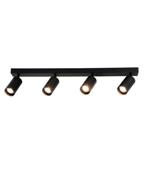 HANGING FIXTURE FOUR HEADS GU10 ALUMINIUM BLACK BODY 72X6X18CM