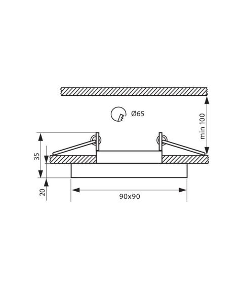 DECORATIVE GLASS DOWNLIGHT CRYSTAL SL421 ∙ SILVER SQUARE DECORATIVE GLASS DOWNLIGHT CRYSTAL SL421 ∙ SILVER SQUARE