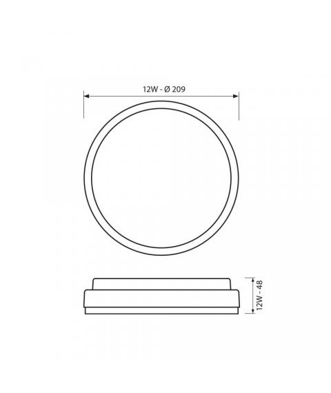 LED CEILING / WALL FIXTURE ELLIS/R LED ∙ 12W ∙ WHITE ∙ 4000K ∙ IP54