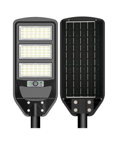 LED SOLAR STREET LIGHT 1800LM 12Ah IP65 + REMOTE CONTROL - 12W