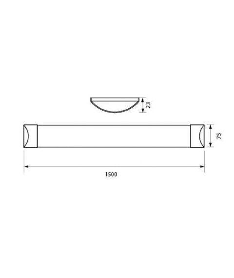 LED BATTEN LIGHTING FIXTURE FLAT LED ∙ 45W ∙ 1500 MM ∙ 4000K
