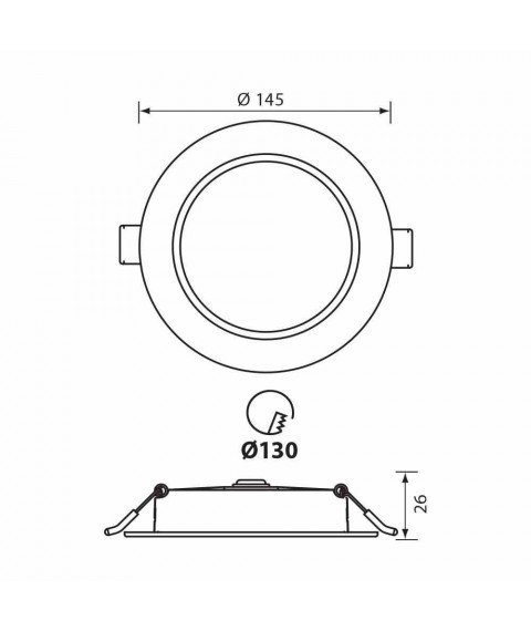 LED DOWNLIGHT VERA LED ∙ 12W ∙ CCT DIP-SWITCH ∙ 3000K-4000K-6400K ∙ IP54 LED DOWNLIGHT VERA LED ∙ 12W ∙ CCT DIP-SWITCH ∙ 3000K-4000K-6400K ∙ IP54