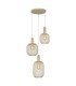 CHANDELIER ELINOR ∙ SSP951-R3H ∙ 3xE27 ∙ metal+PVC ∙ MESH ∙ BEIGE