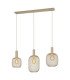 SSP952-L3H E27/BG ELINOR Suspension, net+metal, beige,3xE27, 230V