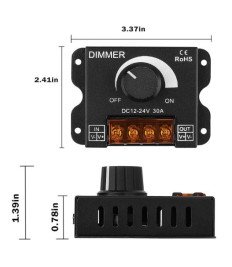 ROTATED DIMMER 30A 12/24V 360W/720W
