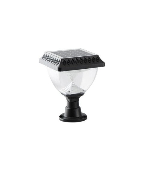 SOLAR PILLAR GARDEN LAMP 3.7V/1.2A LI-LION, CCT DIM IP54 + REMOTE CONTROL