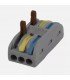 LEVER CONNECTOR 250V/32A 0.08 2.5mm TRIPLE- GROUND,  LIVE & NEUTRAL