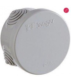 IP BOX IP55 round with 4 cones cable grommets 82x46mm