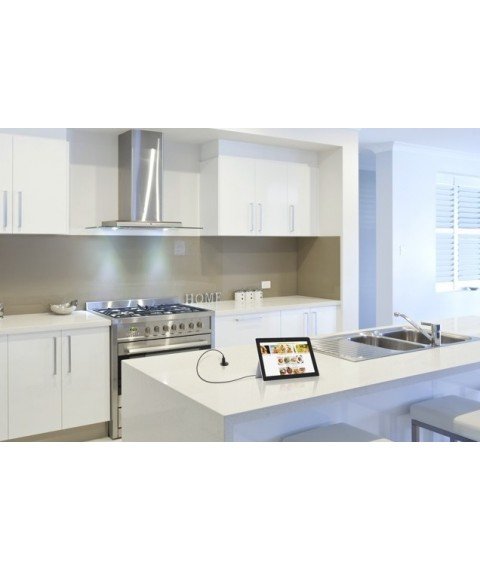 1xUSB A, 1xUSB C socket, input 12VDC 2.1A, output 5VDC 2.1A, black, cable 2m with mini amp 1xUSB A, 1xUSB C socket, input 12VDC 2.1A, output 5VDC 2.1A, black, cable 2m with mini amp