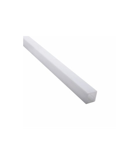 Profile Trend 15x15mm opal, length 2m, profile made entirely of plastic, no removable cover, for 8mm