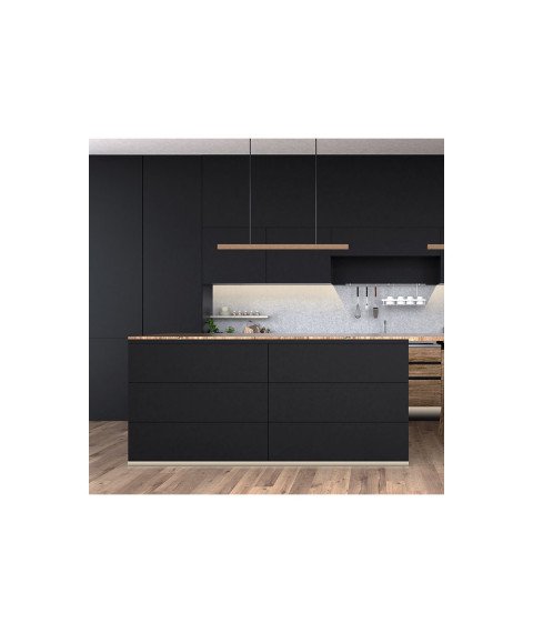 BLACK ALUMINIUM PROFILE RECESSED MINI 2M