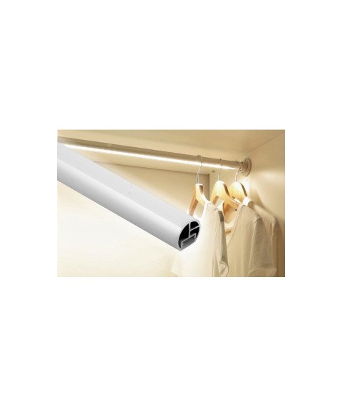 PROFILE RELING ALUMINIUM dedicated for wardrobes, opal cover, length 2m