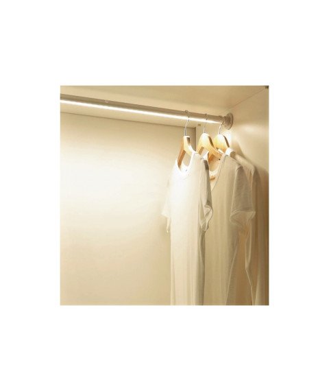 PROFILE RELING ALUMINIUM dedicated for wardrobes, opal cover, length 2m
