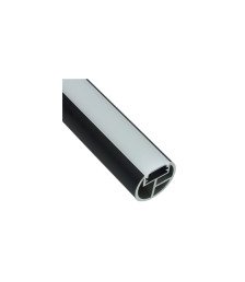 PROFILE RELING BLACK dedicated for wardrobes, opal cover, length 2m