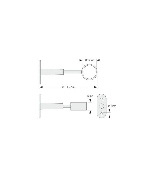 Support for circular RAILING profiles - CHROME Support for circular RAILING profiles - CHROME