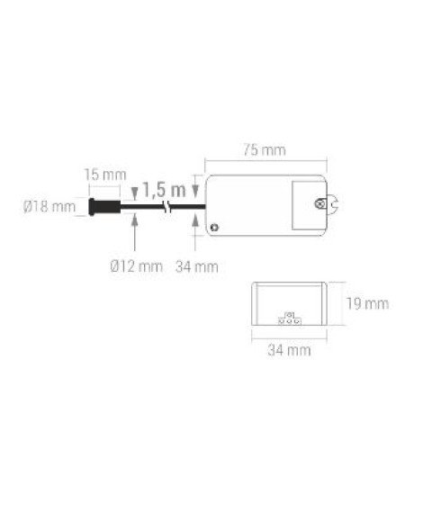 Proximity switch IR K1 500W 220-240V