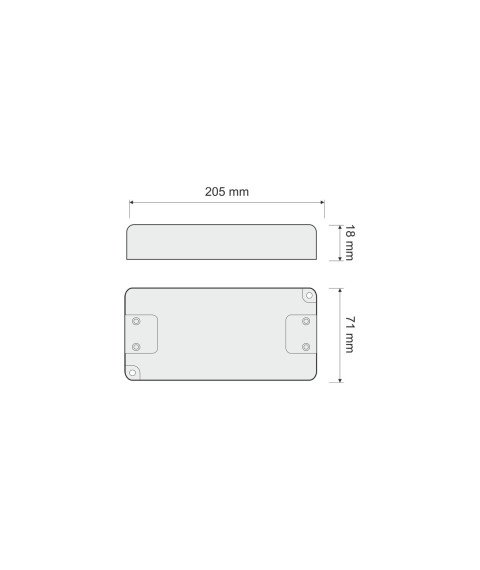 PLASTIC  FLAT power supply for LED 12V DC 100W