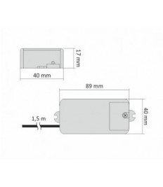 DBT touch switch for installation on metal elements , 220-240V AC, 500W