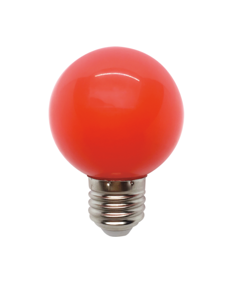 LED BULB E27 GLOBE RED 220-240V 3W