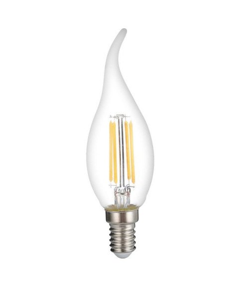 LED CANDLE C35 4W 400LM E14 175-265V 2700K - TIP FILAMENT CLEAR GLASS ...